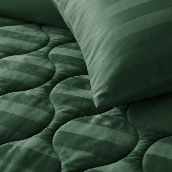 Dekbed Zonder Overtrek - Easy Dekbed Hotel Velvet Donker Groen