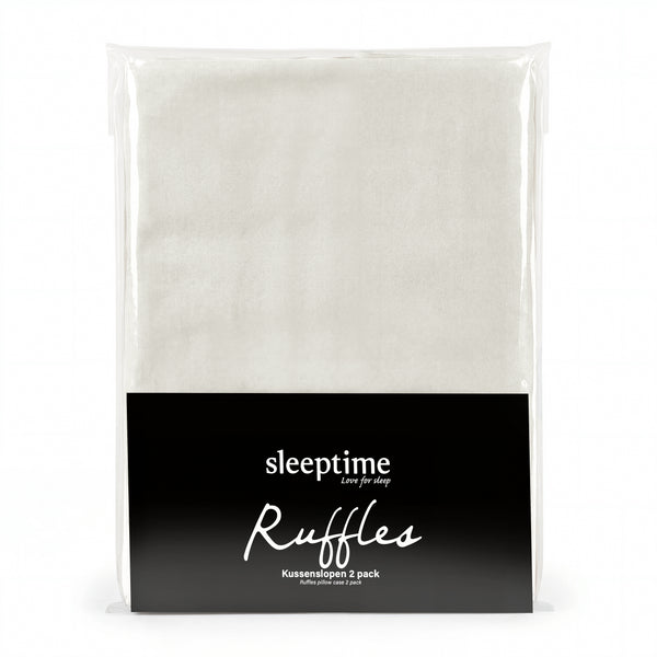 Easy Ruffles Kussenslopen 2pack Gebroken Wit 60 x 70
