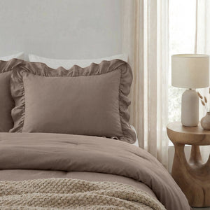 Easy Ruffles Kussenslopen 2pack Taupe 60 x 70