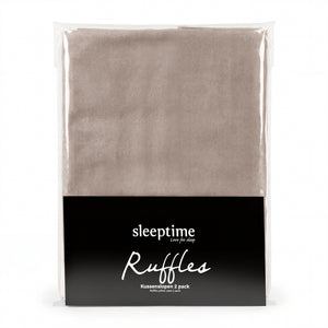 Easy Ruffles Kussenslopen 2pack Taupe 60 x 70