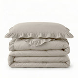 Bettdecke ohne Bezug - Easy Bettdecke Ruffles Taupe/Grau