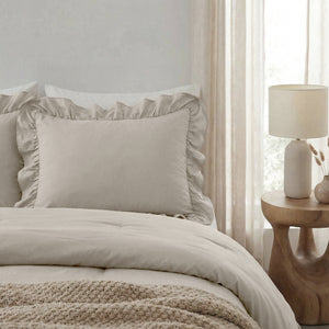 Easy Ruffles Kussenslopen 2pack Taupe/Grijs 60 x 70