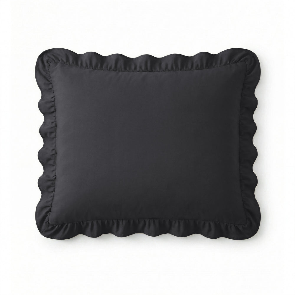 Easy Ruffles Kussenslopen 2pack Antraciet 60 x 70