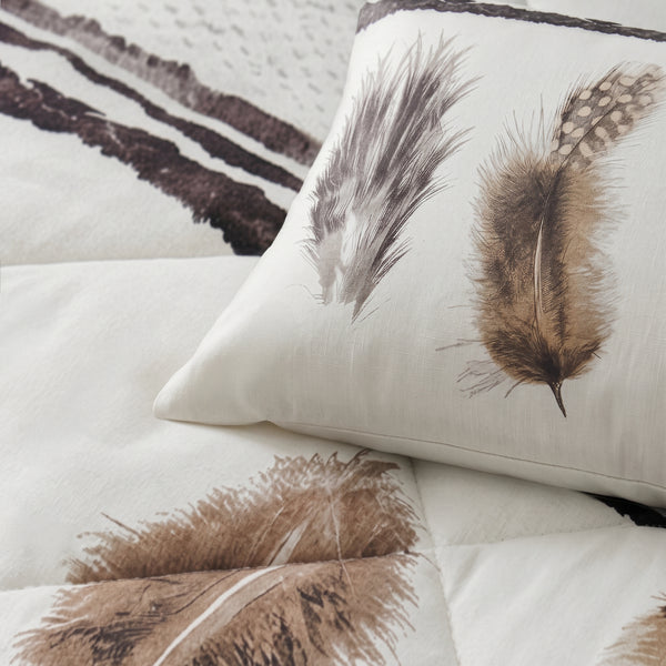 Dekbed Zonder Overtrek - Feathers 3 Zand Met Kussenslopen