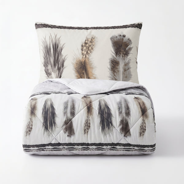 Dekbed Zonder Overtrek - Feathers 3 Zand Met Kussenslopen