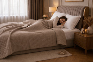 Dekbed Zonder Overtrek - Sherpa Flanel Easy Dekbed - Beige