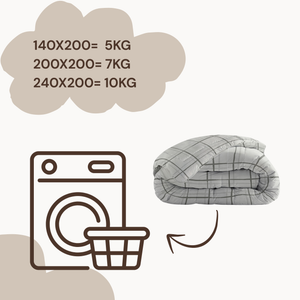 All-in-One Lazy Duvet Deep Check White mit Kissenbezügen