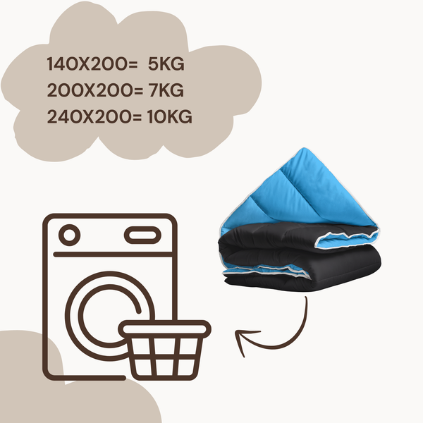 All-in-One-Lazy-Bettdecke Schwarz/Blau