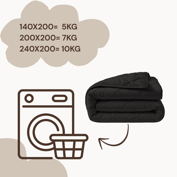 Lazy Dekbed Diamond Zwart