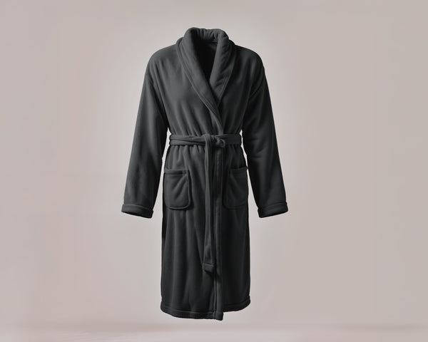 Coral Fleece badjas Zwart