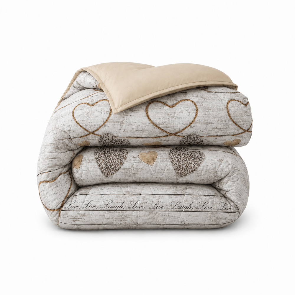 Dekbed Zonder Overtrek - Lileo Live Laugh Love - Extra dik