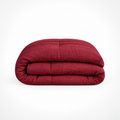 Dekbed Zonder Overtrek - Mousseline Burgundy Met Kussenslopen