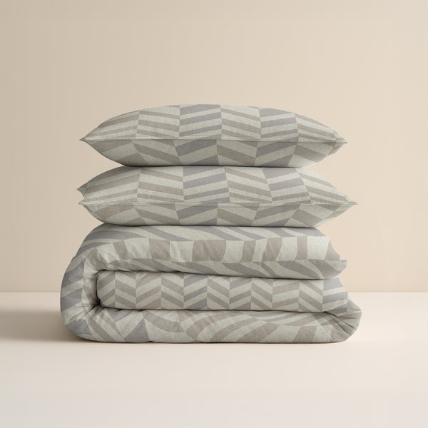 Chevron Beige/Zand Flanel