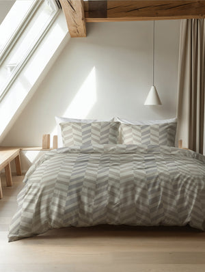 Chevron Beige/Zand Flanel