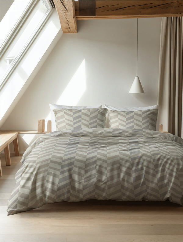 Chevron Beige/Zand Flanel