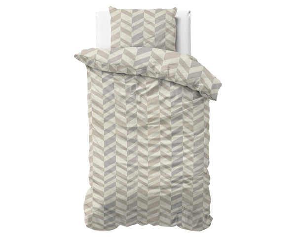 Chevron Beige/Zand Flanel