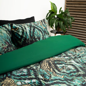 Velvet Botanical forest Green