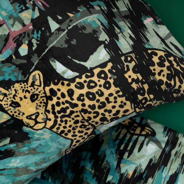 Velvet Botanical forest Green