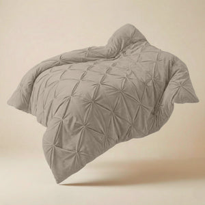 Dekbed zonder overtrek  -  Quilt Diamond pintuck Light Taupe