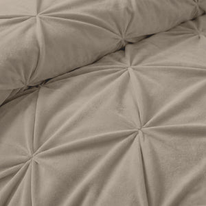 Dekbed zonder overtrek  -  Quilt Diamond pintuck Light Taupe