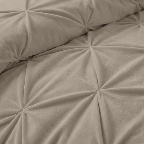 Dekbed zonder overtrek  -  Quilt Diamond pintuck Light Taupe