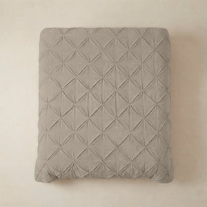 Dekbed zonder overtrek  -  Quilt Diamond pintuck Light Taupe