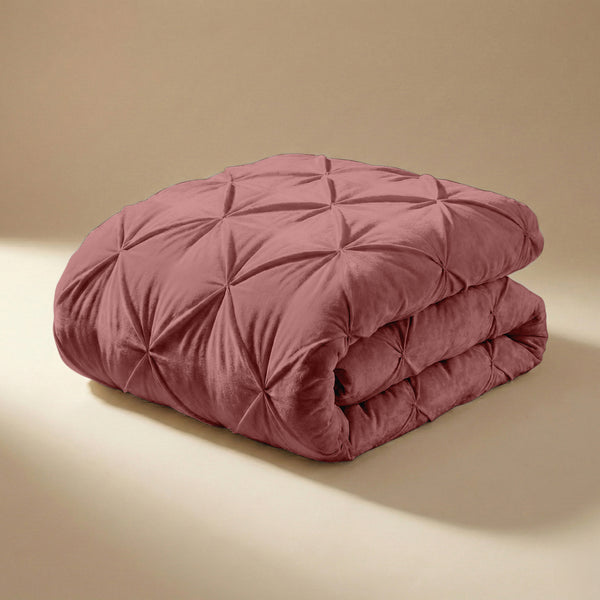 Dekbed zonder overtrek  -  Quilt Diamond pintuck Pink