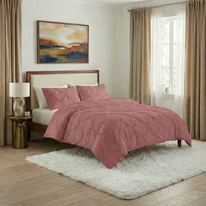 Dekbed zonder overtrek  -  Quilt Diamond pintuck Pink