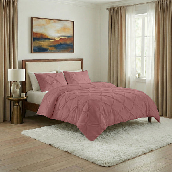 Dekbed zonder overtrek  -  Quilt Diamond pintuck Pink