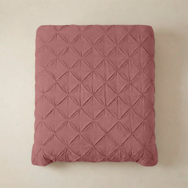 Dekbed zonder overtrek  -  Quilt Diamond pintuck Pink