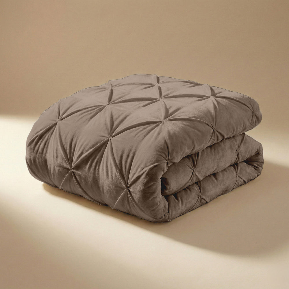 Dekbed zonder overtrek  -  Quilt Diamond pintuck Taupe