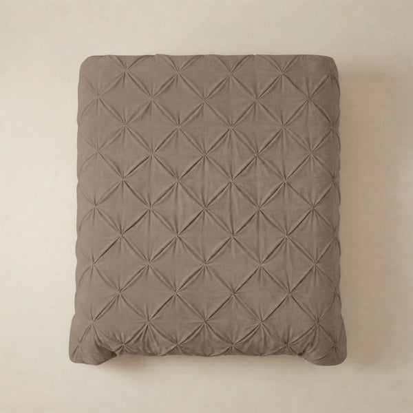 Dekbed zonder overtrek  -  Quilt Diamond pintuck Taupe