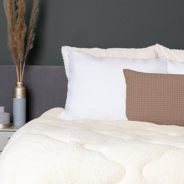 Lileo Lazy™ Teddy Dekbed – Crème