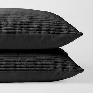 Lileo Corduroy kussenslopen – Antraciet/Zwart