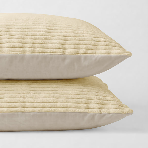 Lileo Corduroy kussenslopen – Champagne/Taupe