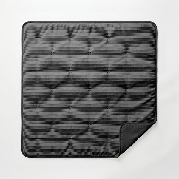Dekbed Zonder Overtrek - Lileo Corduroy quilt – Antraciet/Zwart