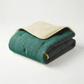 Dekbed Zonder Overtrek - Lileo Corduroy quilt Donkergroen/Crème