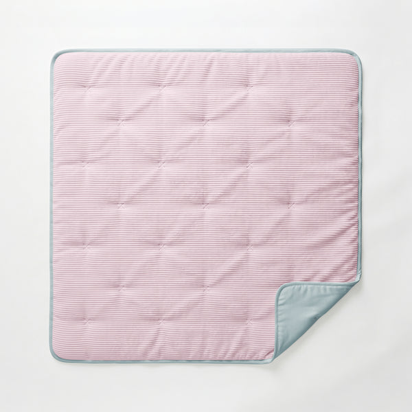 Dekbed Zonder Overtrek - Lileo Corduroy quilt – Oudroze/Lichtgrijs