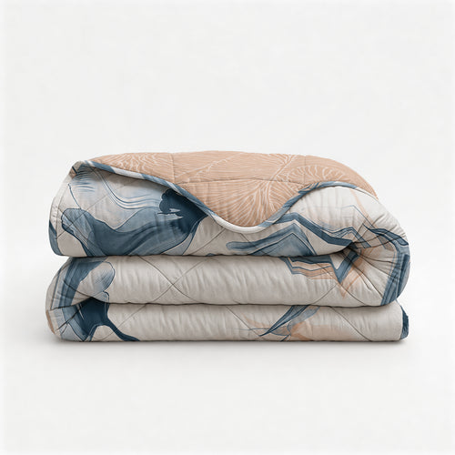 Easy Dekbed Glass Flower Blauw Met Kussenslopen