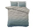 Dekbedovertrek - Gradia Beige/Blauw Flanel