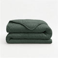 Bettdecke ohne Bezug - Lileo Lazy Duvet Uni Grau/Grün mit Kissenbezügen