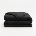 Bettdecke ohne Bezug - Lileo Lazy Duvet Uni Schwarz mit Kissenbezügen