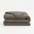 Bettdecke ohne Bezug - Lileo Lazy Duvet Uni Taupe/Grau mit Kissenbezügen