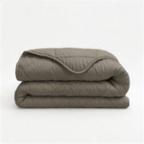 Bettdecke ohne Bezug - Lileo Lazy Duvet Uni Taupe/Grau mit Kissenbezügen