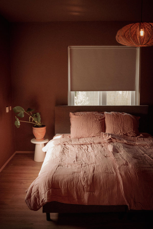 Bettdecke ohne Bezug - Lazy Duvet Musselin Grün mit Kissenbezügen (100% Baumwolle)