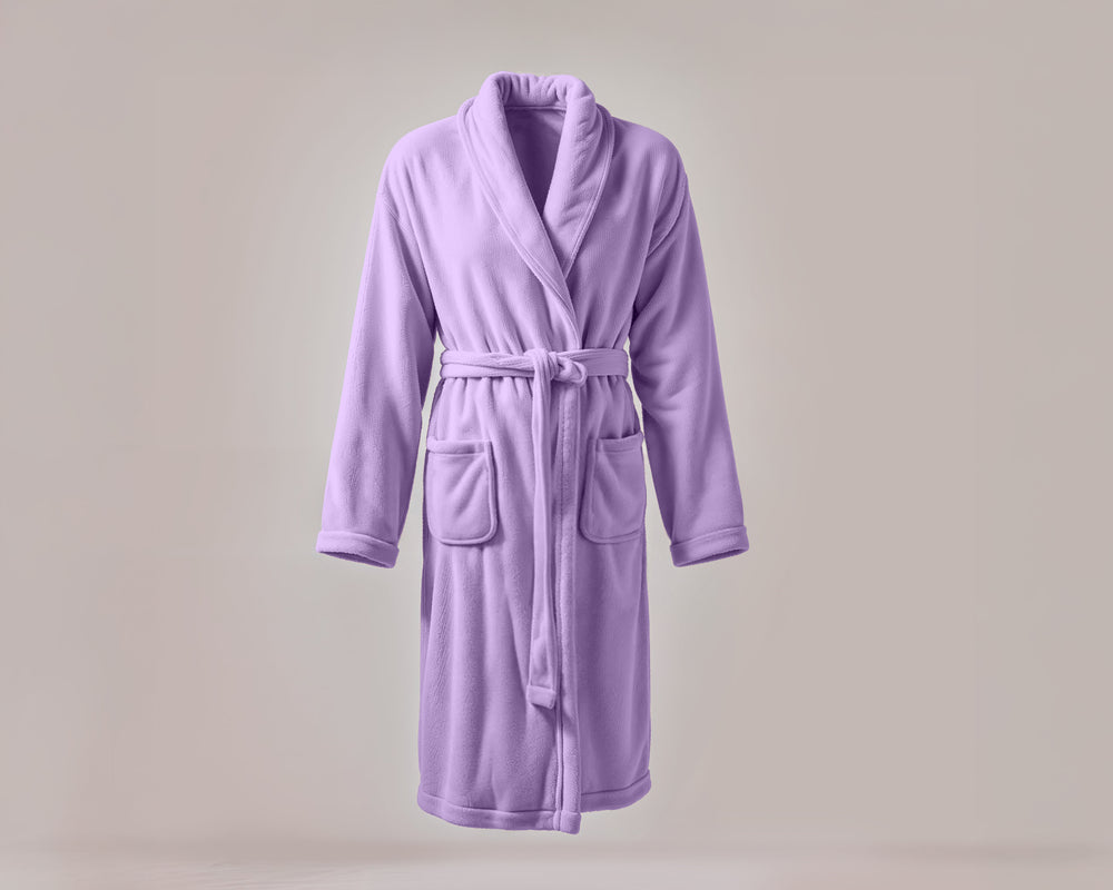 Coral Fleece Badjas Lila