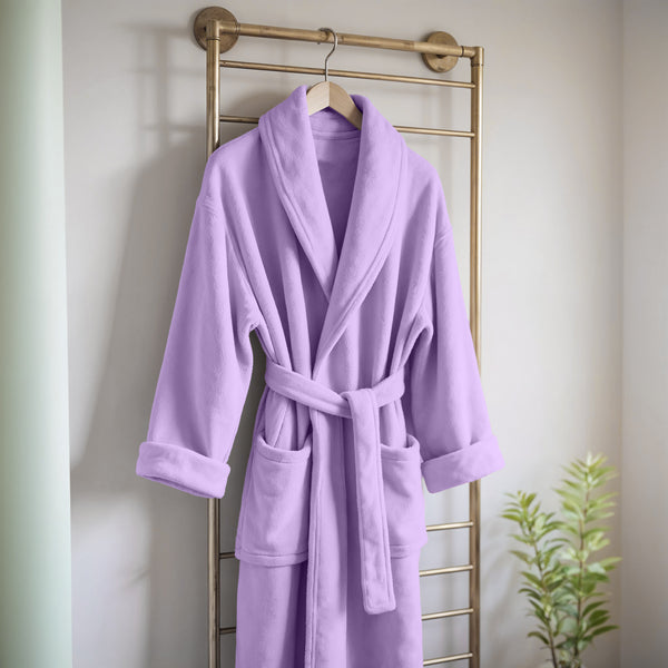 Coral Fleece Badjas Lila