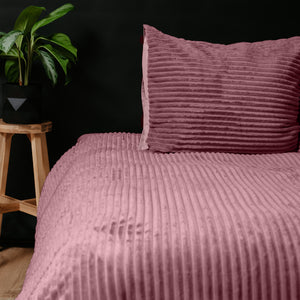 Rib Teddy Oud Roze