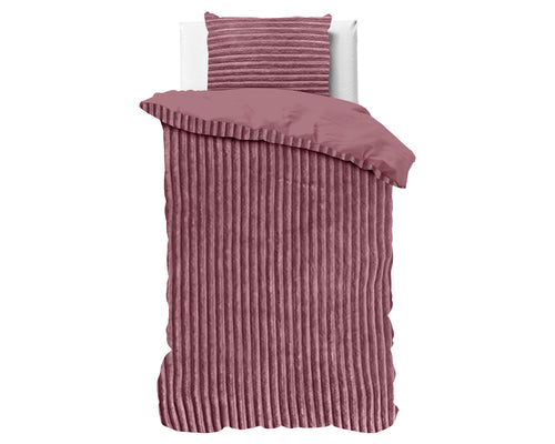 Rib Teddy Oud Roze
