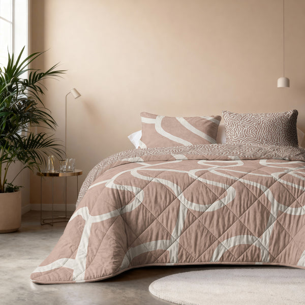 Easy Dekbed Shapes Zand Met Kussenslopen